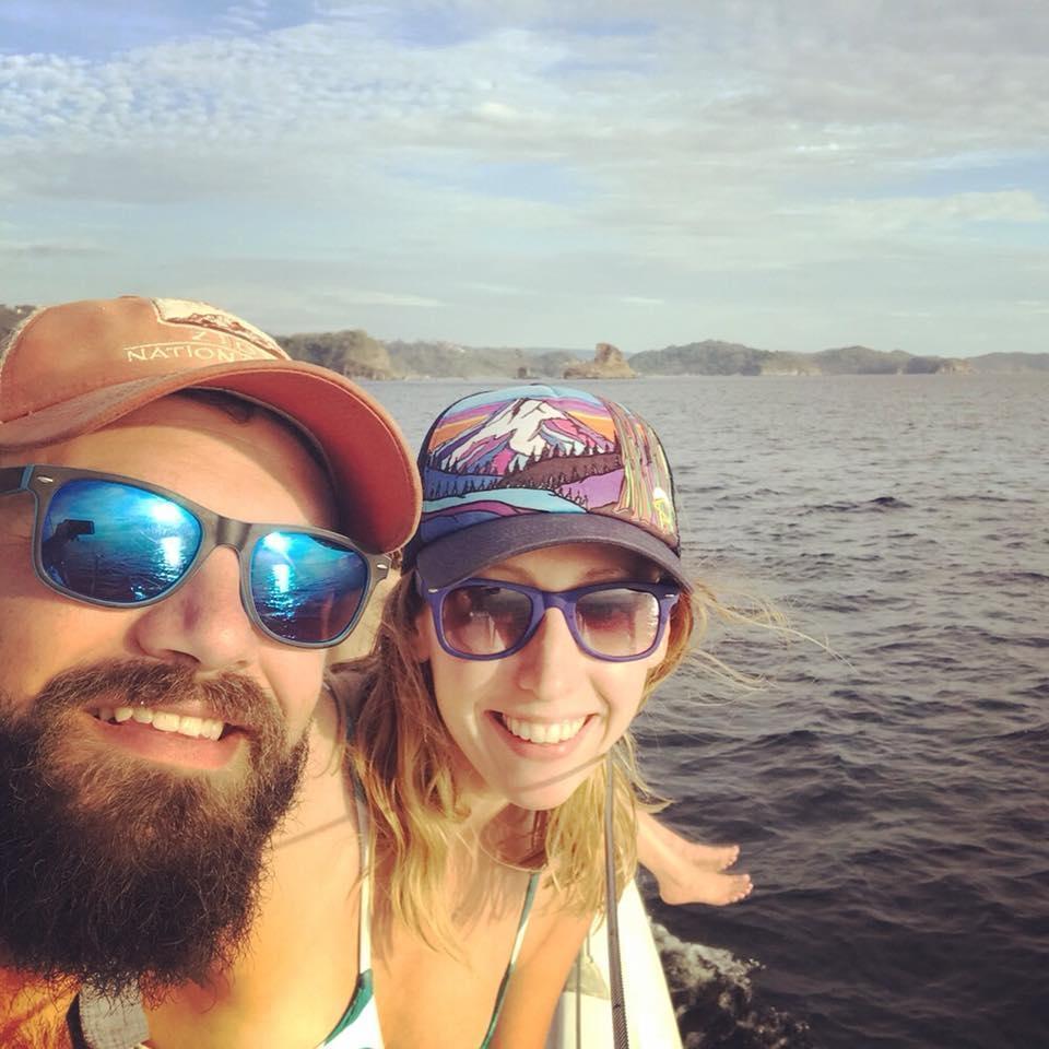 Sailing on a catamaran in Nicaragua.