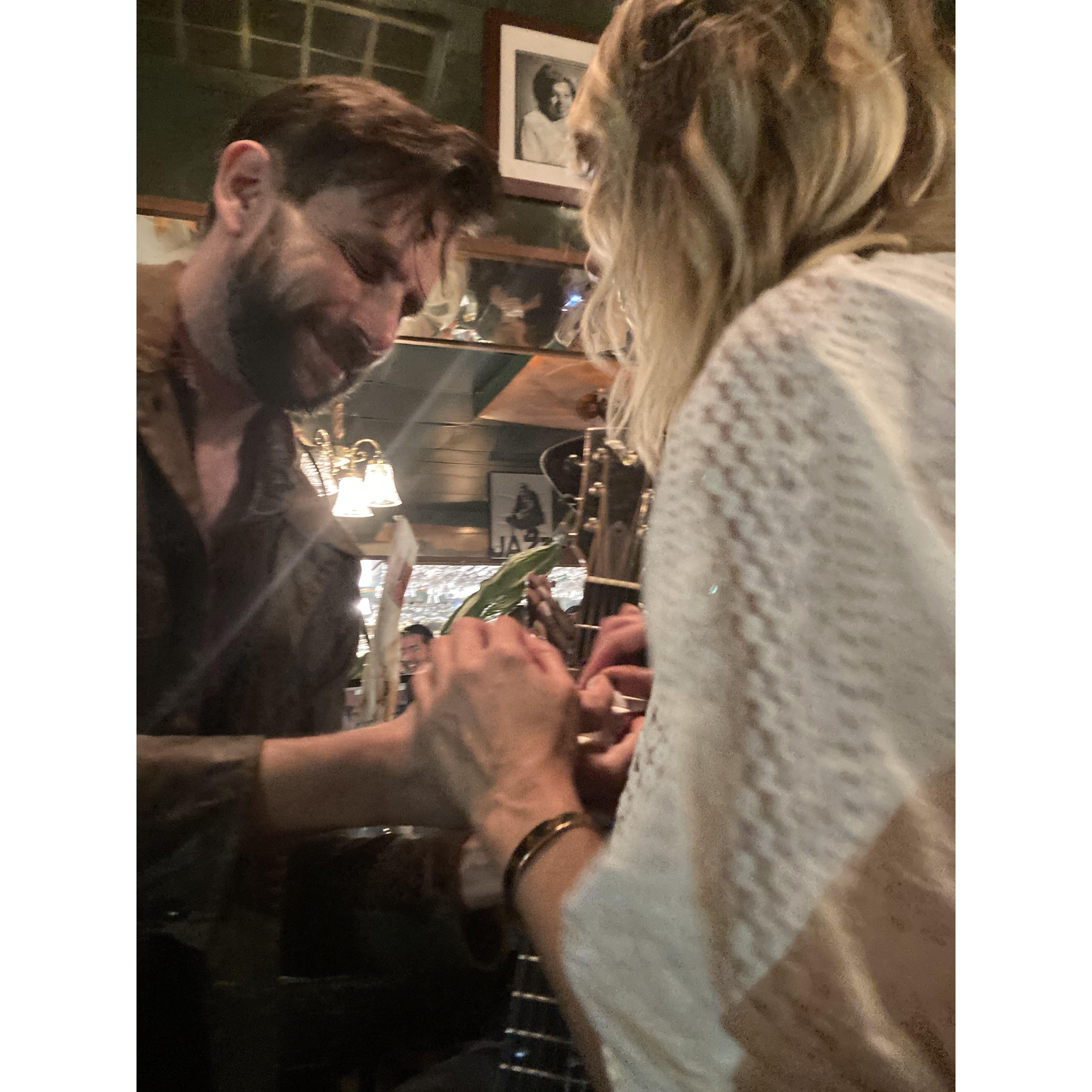 The magical night of our engagement!
