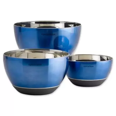 Epicurious 3-Piece Mixing Bowl Set in Arctic Blue