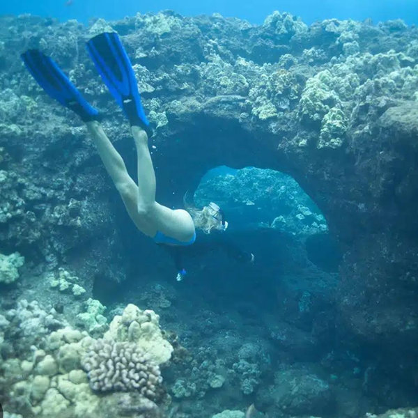 Snorkeling at Tunnels Beach