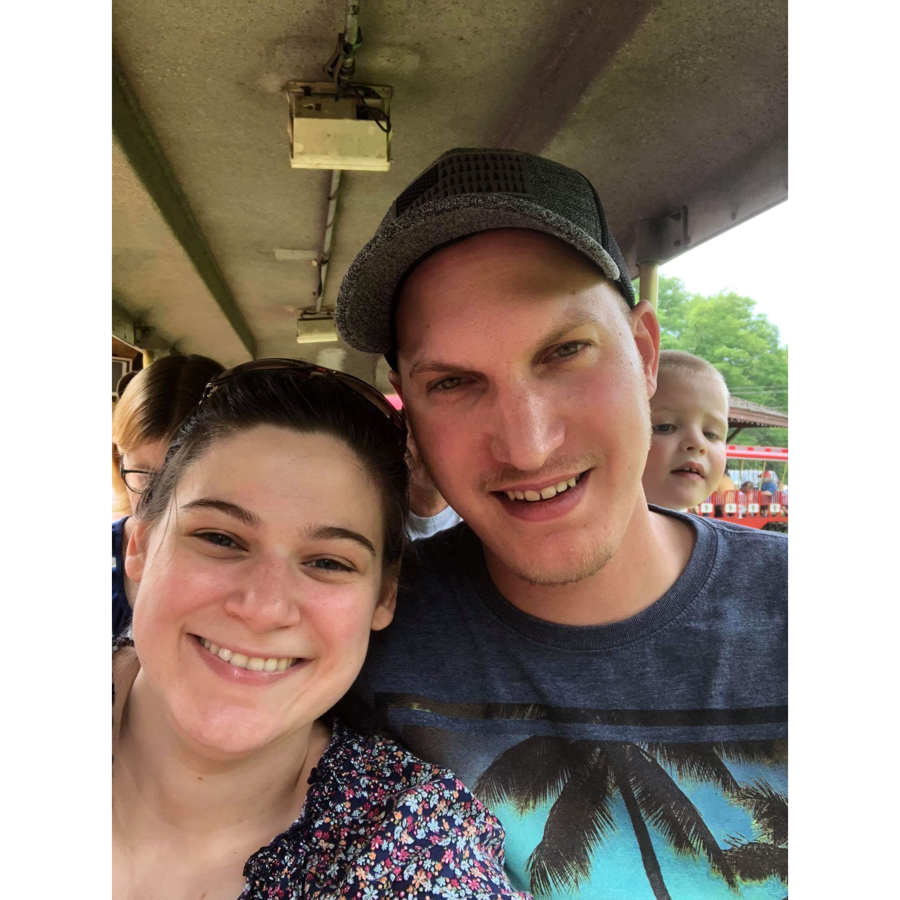 Train ride at the Erie Zoo.