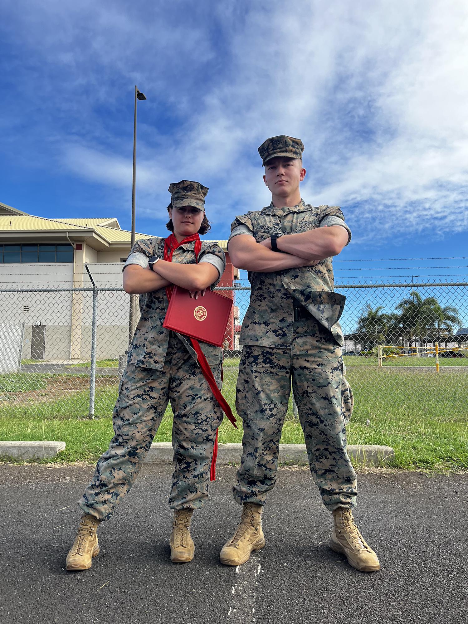 Jack and Annika after the Brides promotion to Corporal