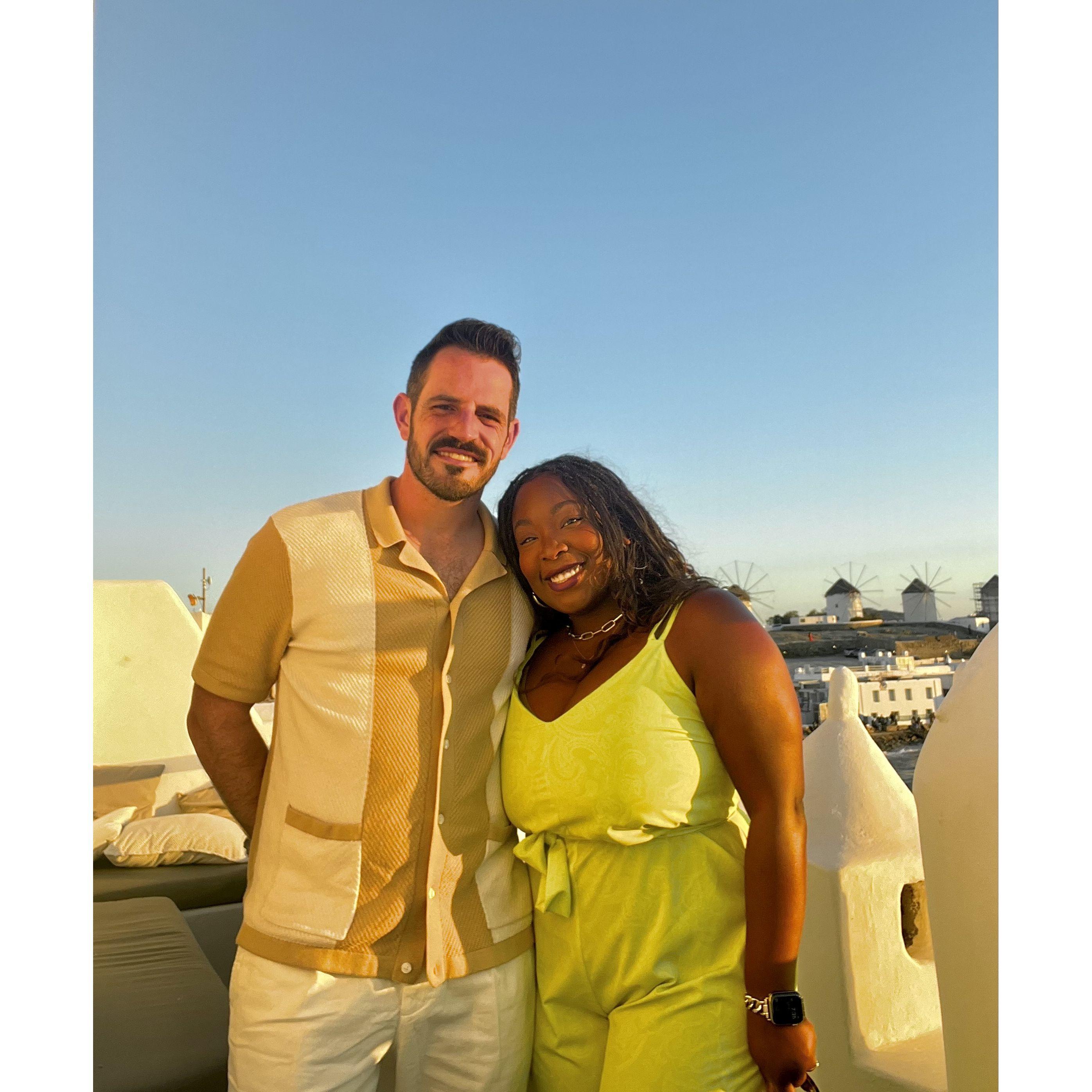 Getting ready to head out in Mykonos!