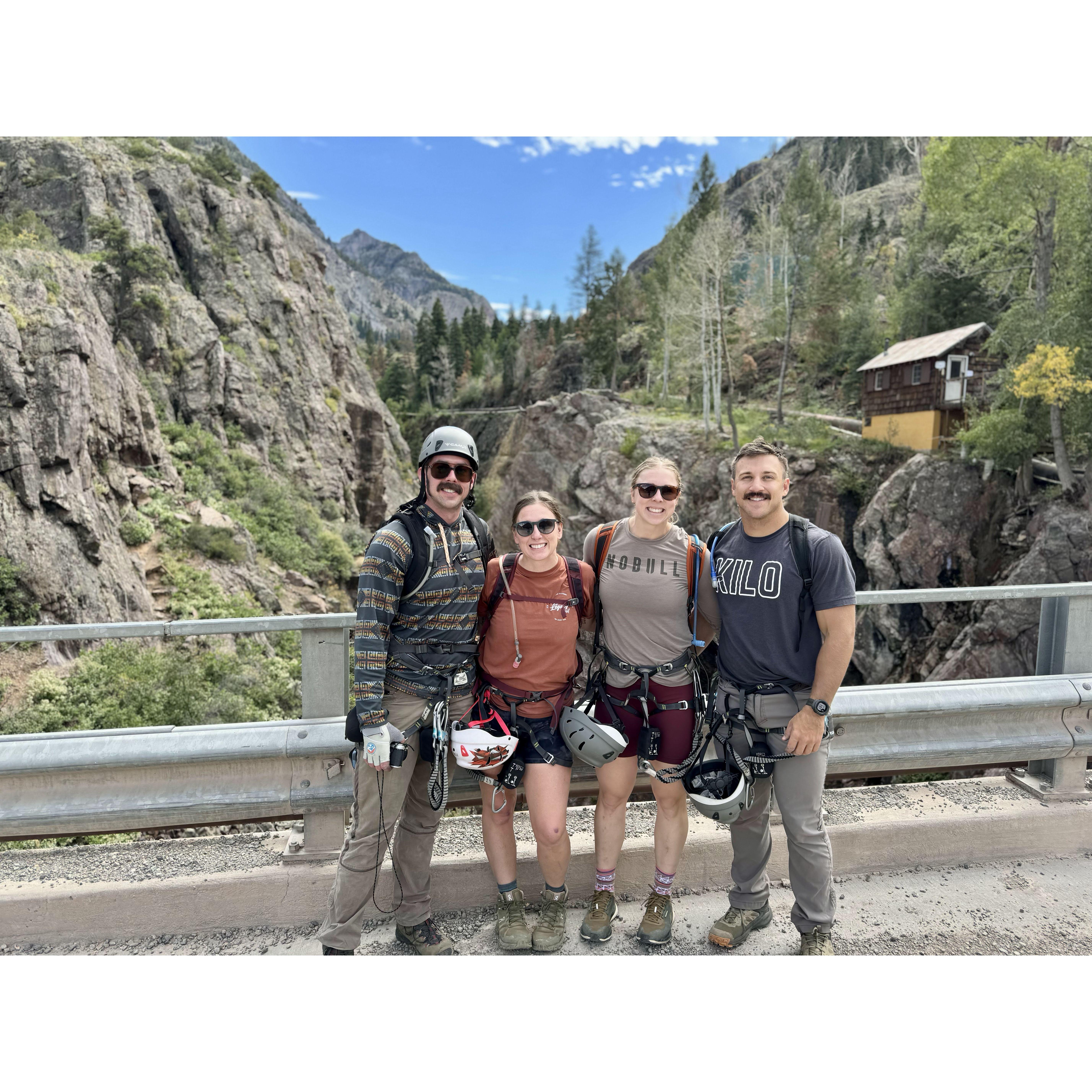 Ouray Via Ferrata with Hanna & Nate (the day before we got engaged!)