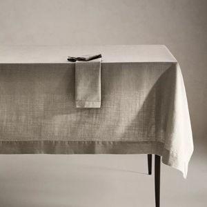 HEMSTITCHED COTTON TABLECLOTH (Grey)