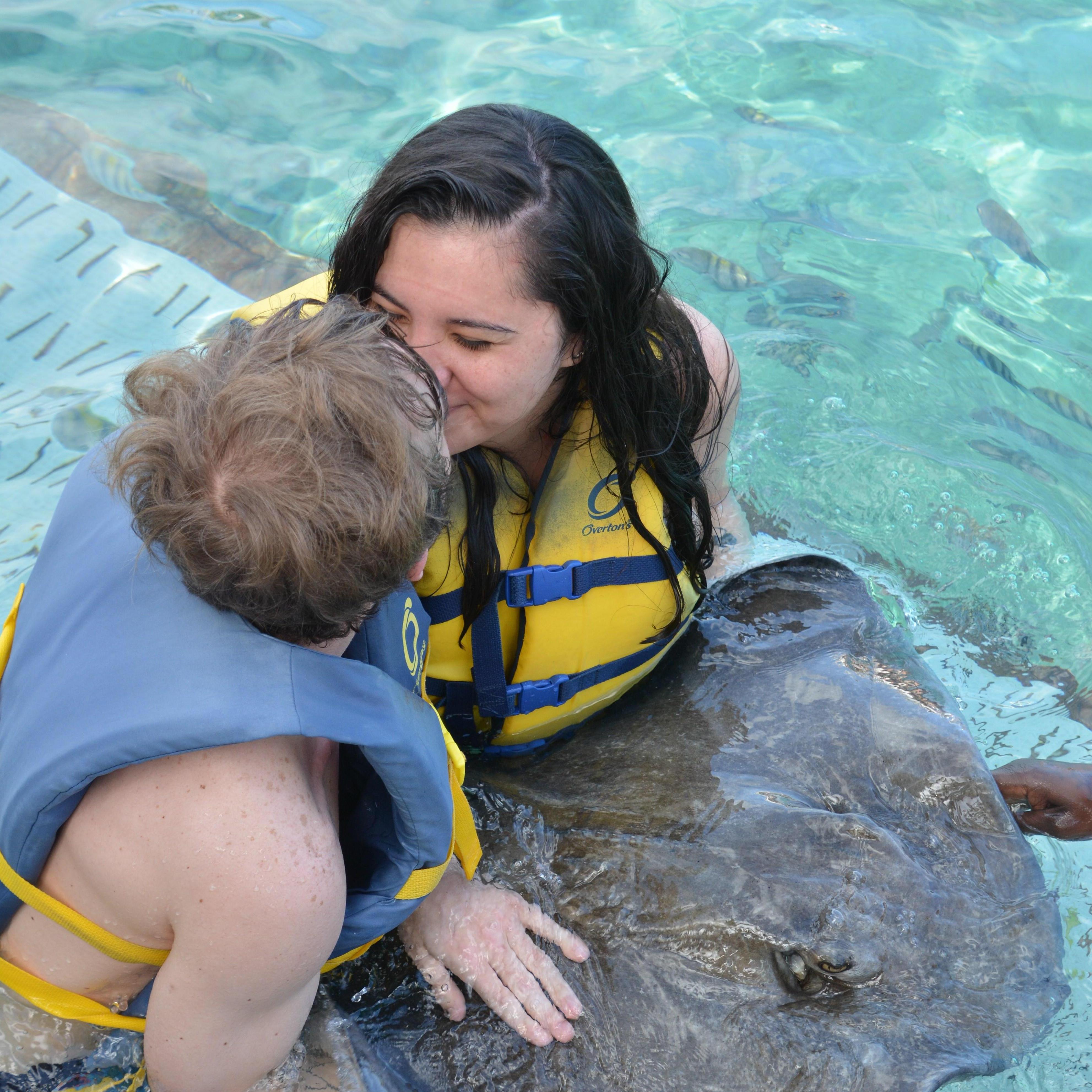 Our stingray encounter in the Bahamas - taken the day Forest would propose!