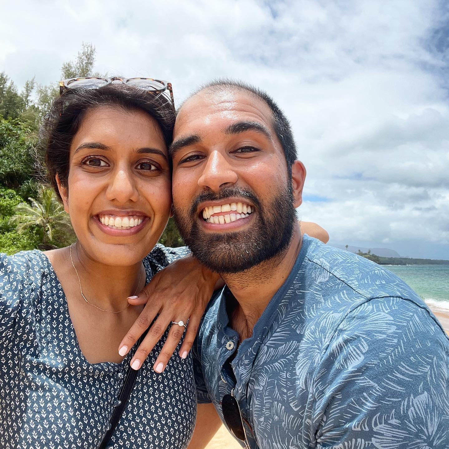 Engaged at last on Kauai's Hidden Beach!