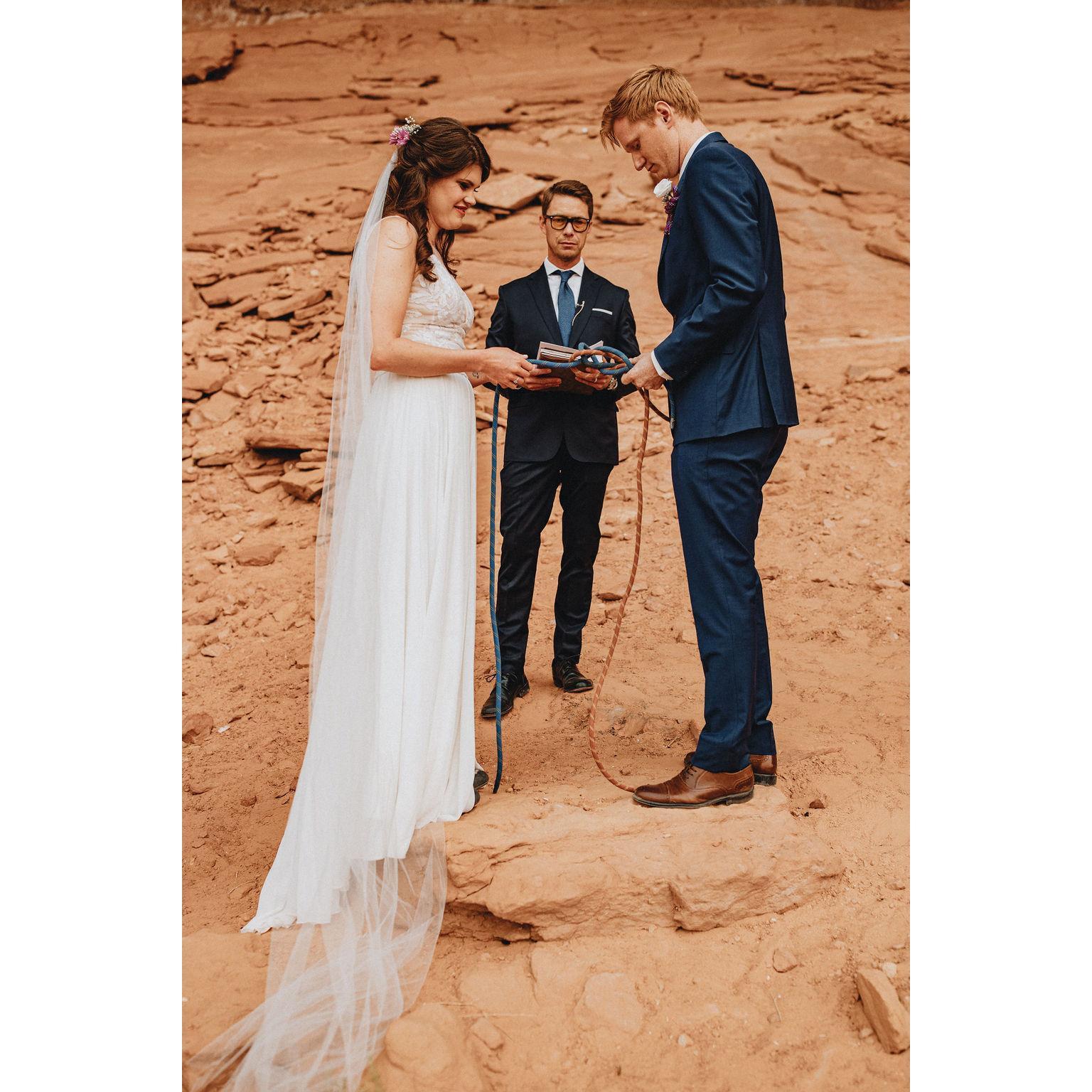 Tying the knot. Literally.