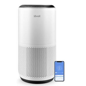 LEVOIT Air Purifiers for Home Large Room Up to 1980 Ft² in 1 Hr With Air Quality Monitor, HEPA Sleep Mode, Auto Mode, Smart WiFi, 3-in-1 Filter Captures Pet Allergies, Smoke, Dust, Core 400S-P, White