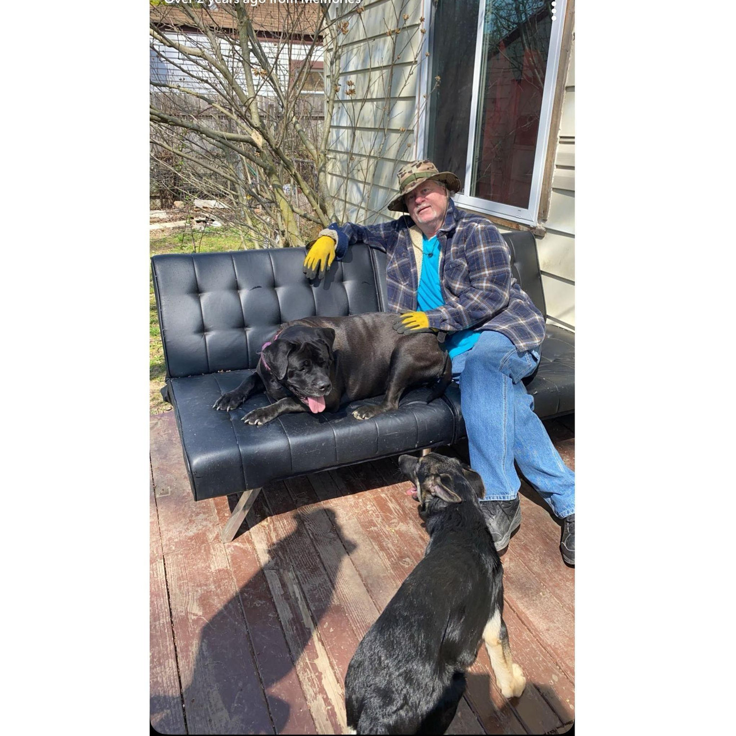 My father hanging out with the "beef" and little Rogue April 19th, 2032