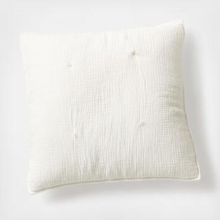 Aire Crinkle Cotton Blend Euro Pillow Sham