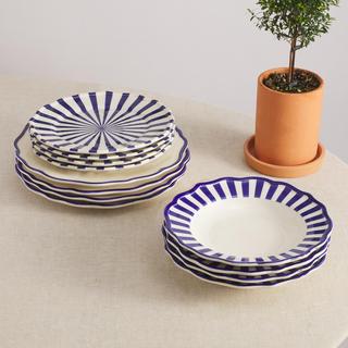 Mix & Match 12-Piece Dinnerware Set with Pasta Bowl, Service for 4