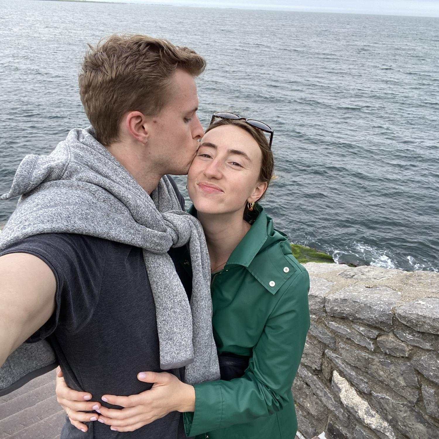 A photo from the Cliff walk during Kieran's first time in Newport, RI.