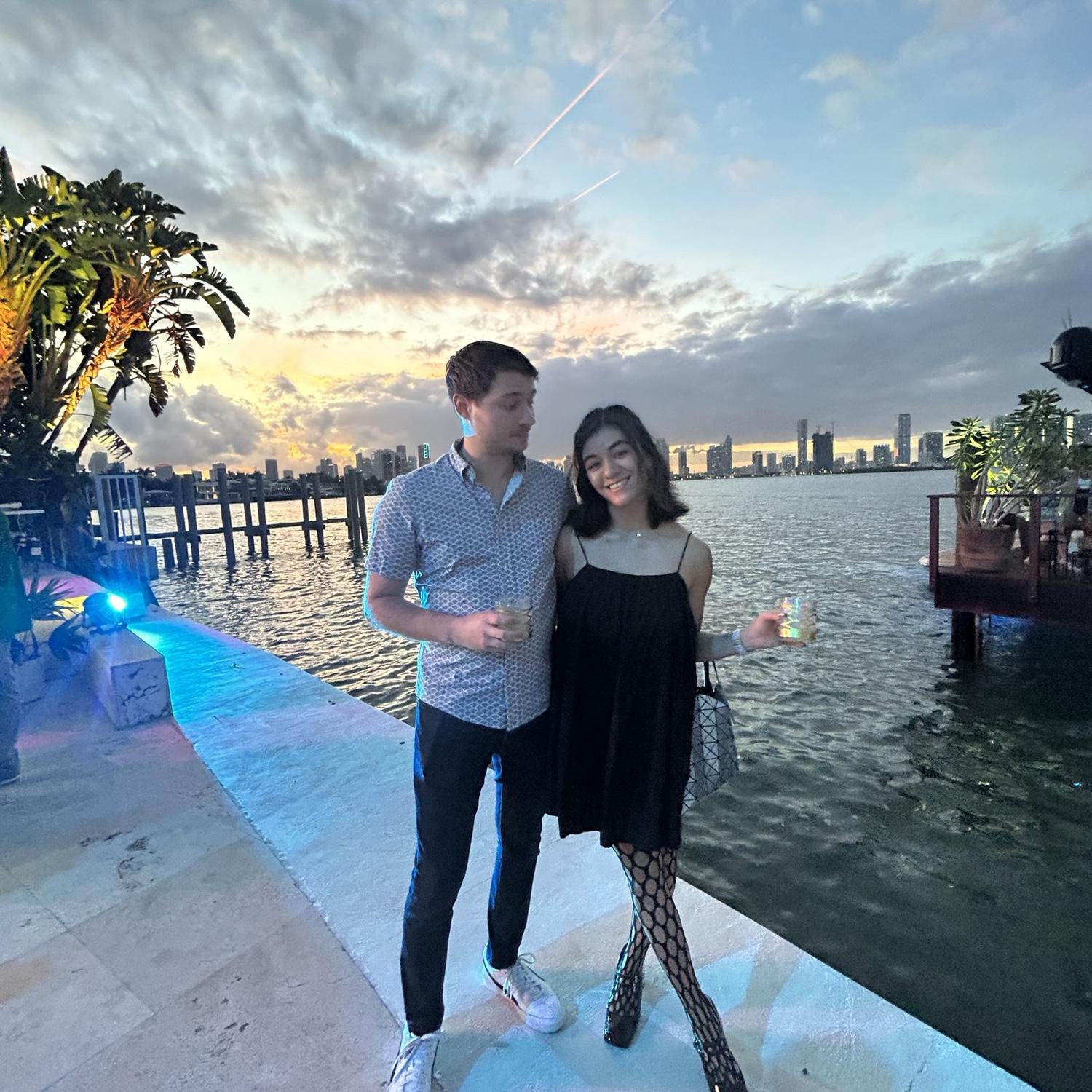 at a very fancy patron party during art basel in Miami