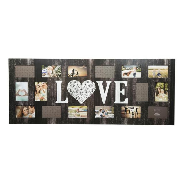 47.5 x 19" Multiple Picture 16 Opening Love Collage Frame - Gallery Solutions
