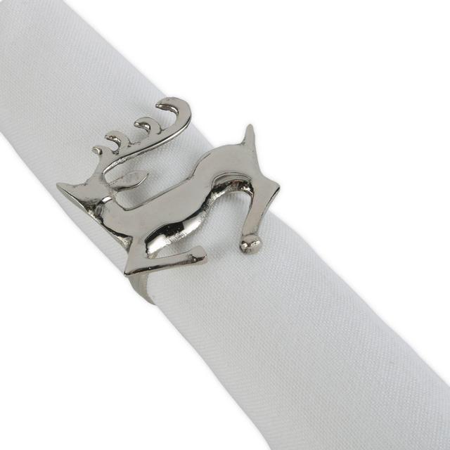 DII Stag Napkin Rings in Silver (Set of 6)
