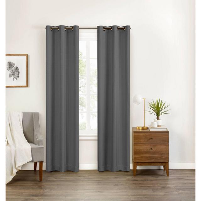 1pc 40"x63" Blackout Celeste Draft Stopper Curtain Panel Gray - Eclipse
