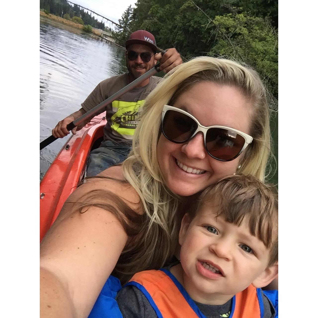 Gabriel's first time kayaking!