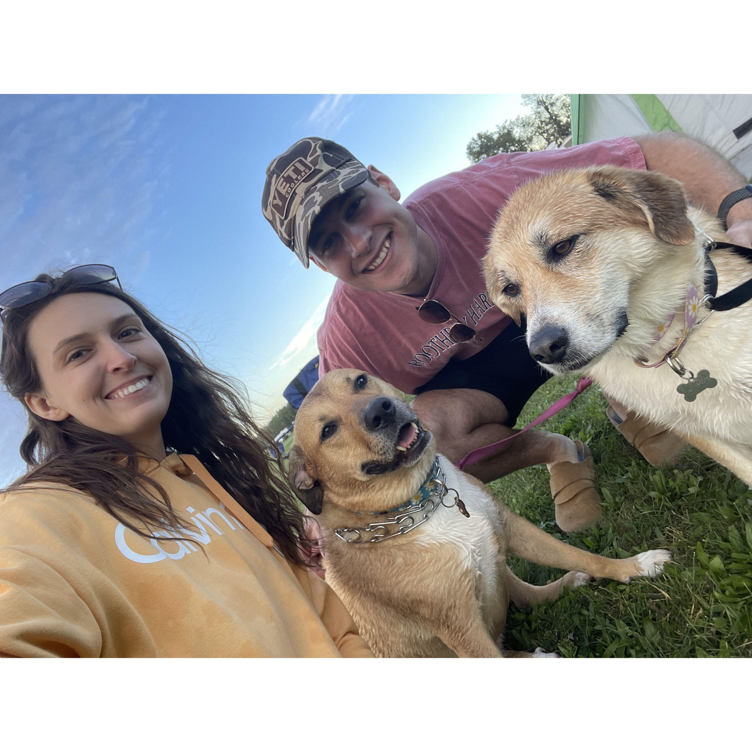 They went on their first camping trip together