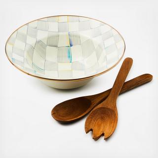 Sterling Check 3-Piece Stainless Steel Salad Serving Set