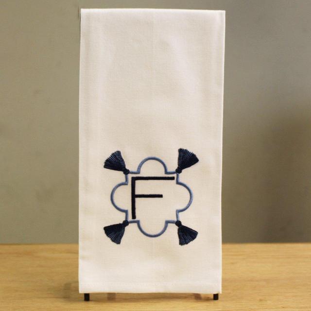 Tassel Initial Hand Towel - "C"