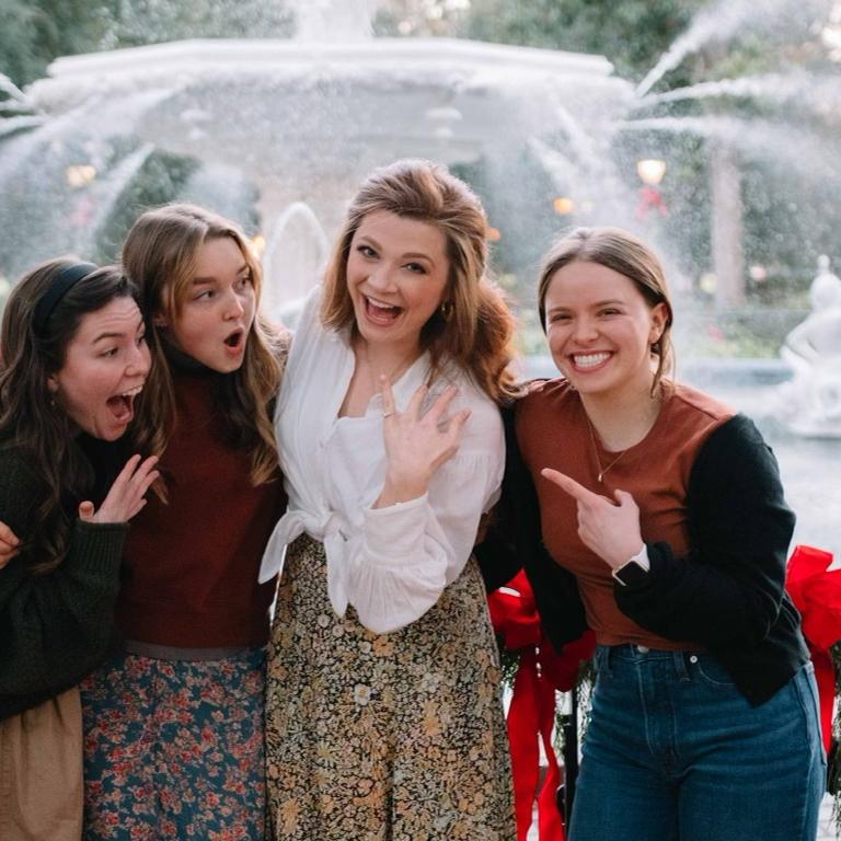 The sweet friends that helped AJ with his proposal.
