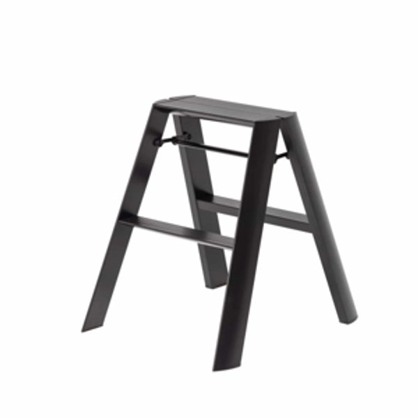 Black Lucano Hasegawa 2-Step Lightweight Ladder - Hudson Grace
