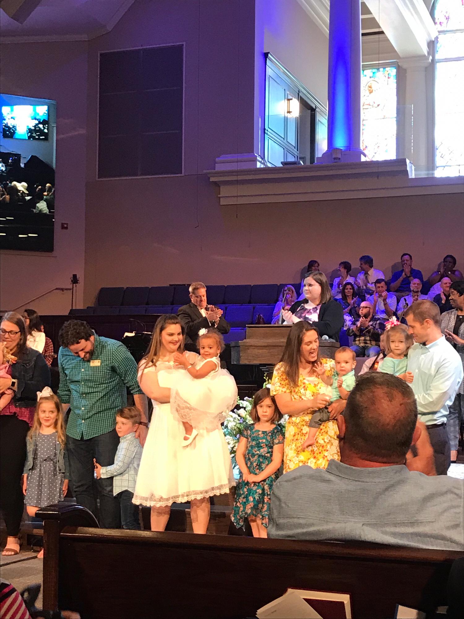 Jayla's dedication at church