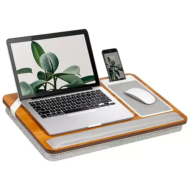 Premium Acacia Lap Desk in Golden Saddle