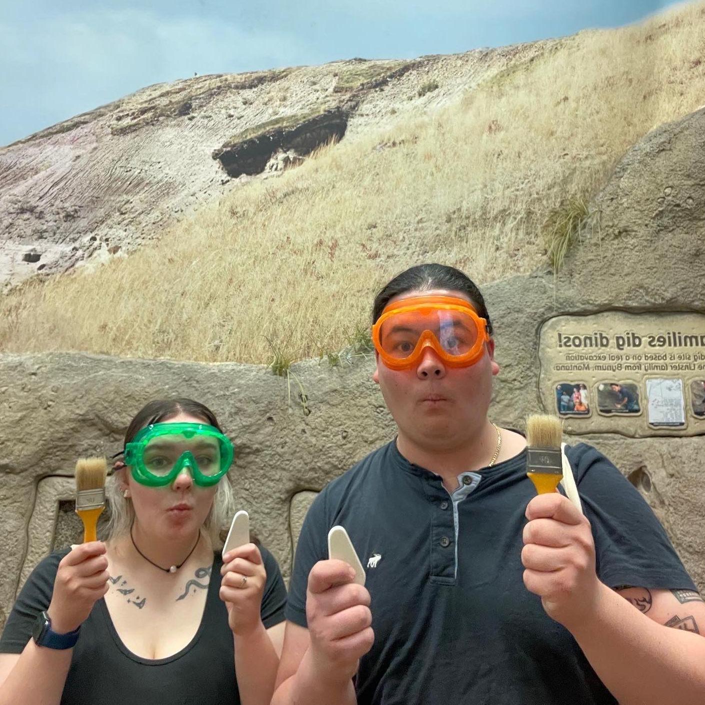 Digging for dinosaur bones at the Indiana Children's Museum