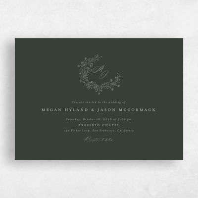 Green Landscape Wedding Invitation - Sequoia Landscape