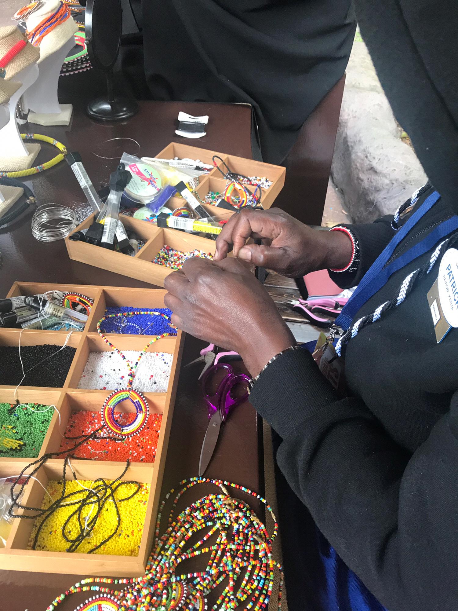 Patrick making Jewelry at work!