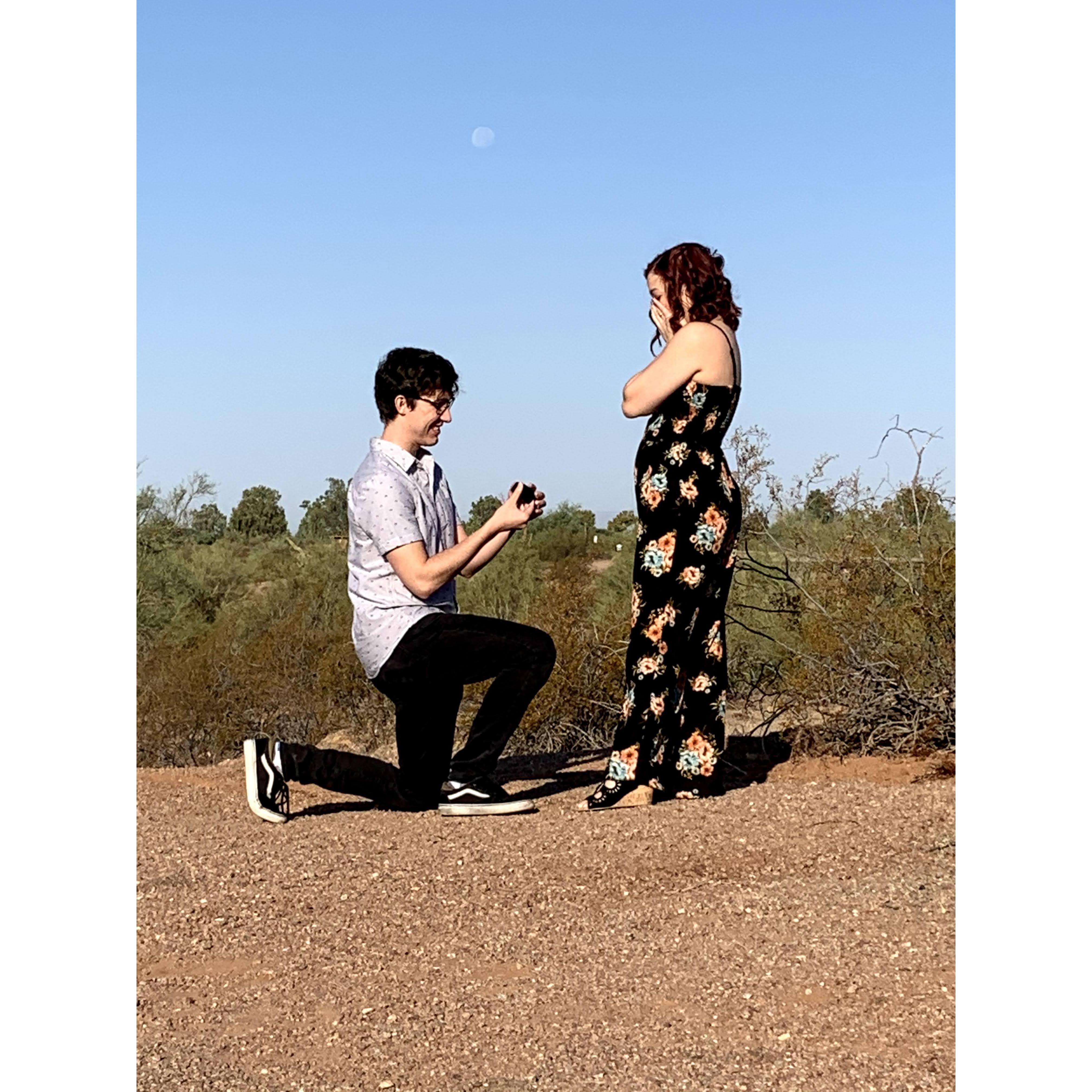 When he popped the question