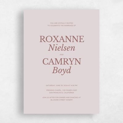 Lavender Mist, Pink Wedding Invitation - Jaramillo Classic