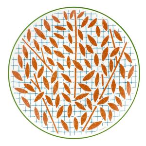 Hermes A Walk in the Garden Orange Dessert Plate