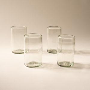 Handblown Glassware - Clear, Tall Set of 4