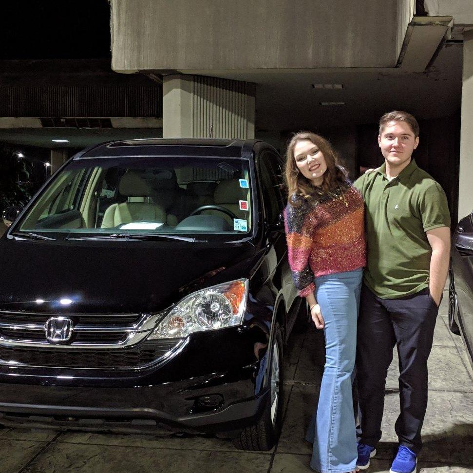 Later that day 1.21.19. This was Ari's first time seeing her first car, which she later named "Jeffrey."