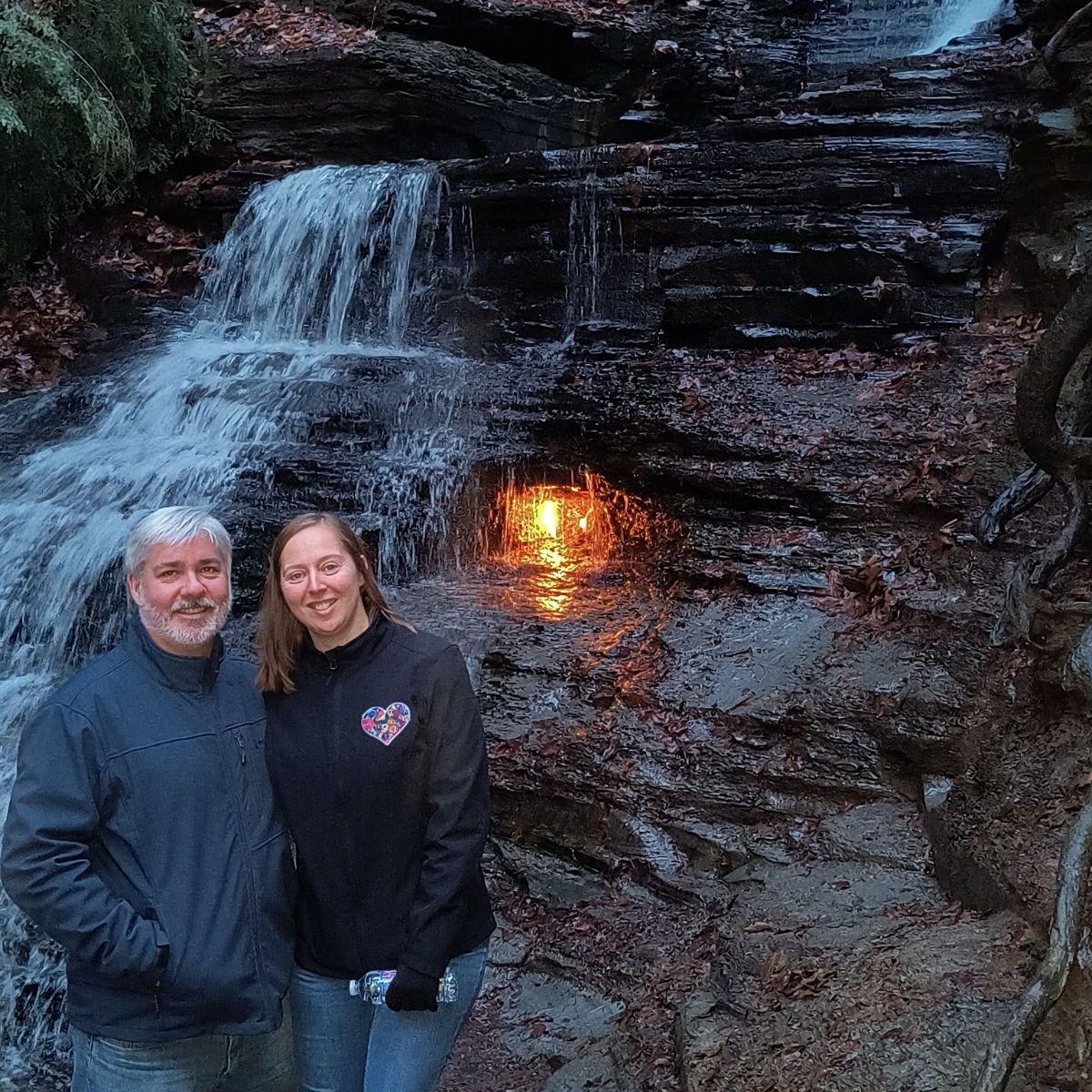 Eternal flame falls in Chestnut Ridge Park, NY