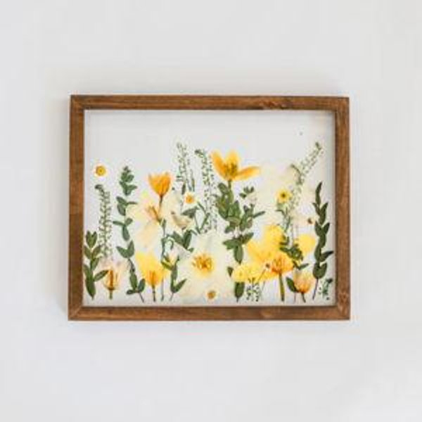 *BESTSELLER* Pressed Frame - Garden/Meadow Design (You Ship Your Flowers) - 6x6 / Espresso