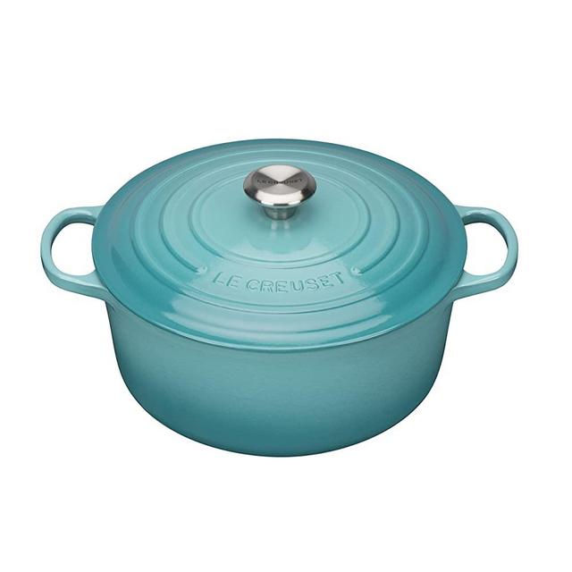 Le Creuset Signature Cast Iron Round Casserole, 26 cm - Teal