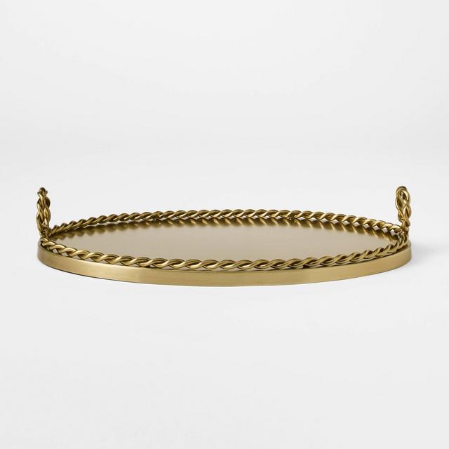 Metal Braided Oval Decorative Tray - Threshold™ designed with Studio McGee