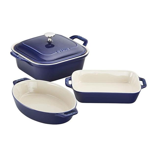 STAUB Ceramics Baking Dish Set, 6 pc, Dark Blue