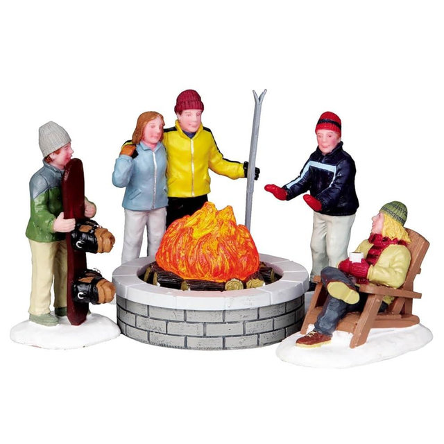 Lemax Fire Pit, Set of 5, Battery Operated (4.5V) #04223