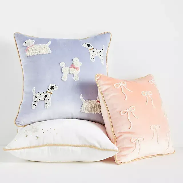 Coretta Mini Beaded Velvet Pillow
