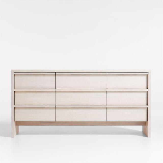 Clemente Whitewashed Ash 9-Drawer Dresser