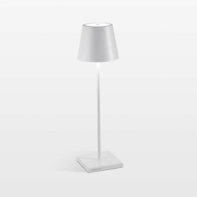 Poldina Pro White Metal Table Lamp by Zafferano America