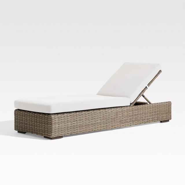 Abaco Outdoor Chaise Lounge with White Sand Sunbrella ® Cushion