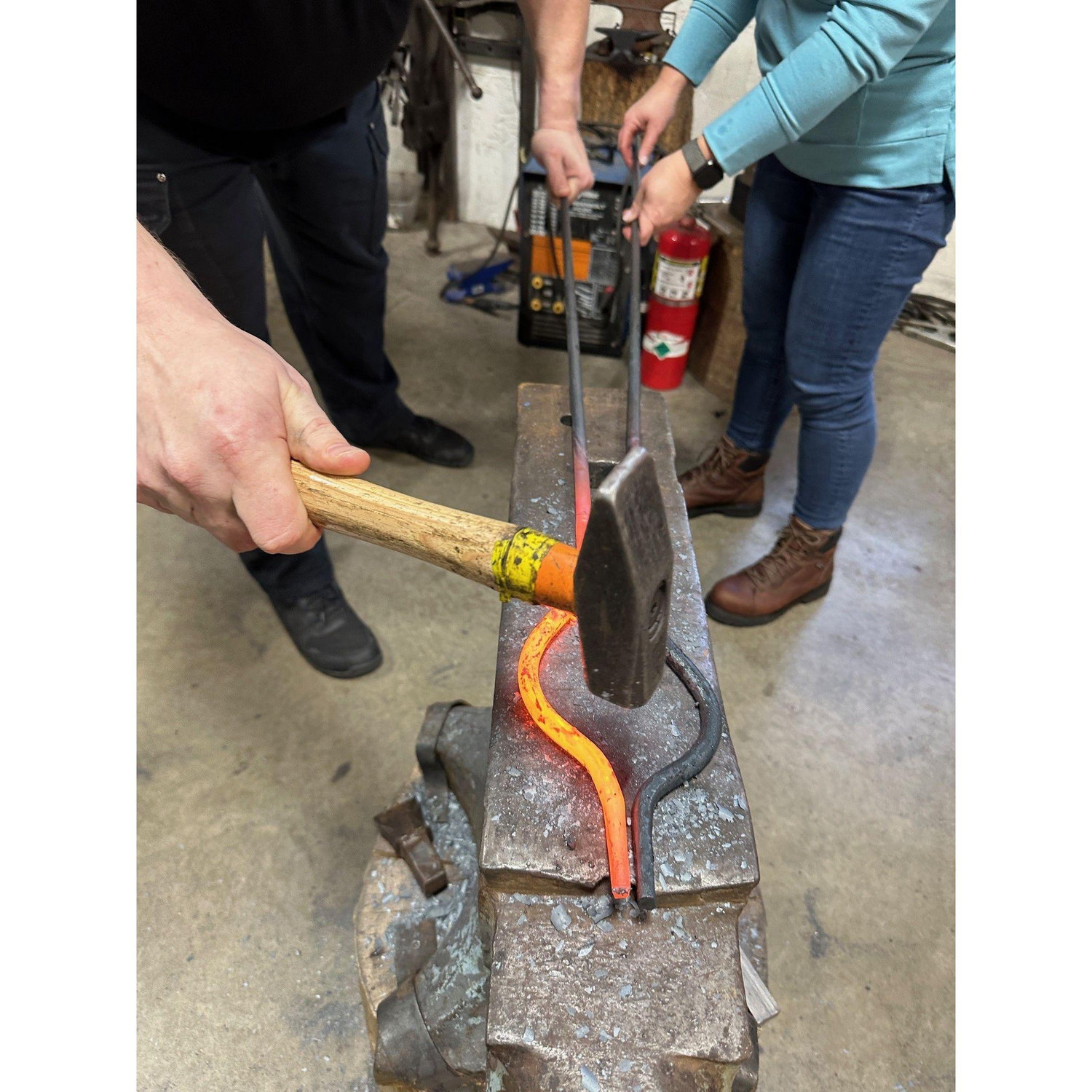 These are fire tongs that Michael and I forged at the Barefoot Forge! A gift for his birthday!