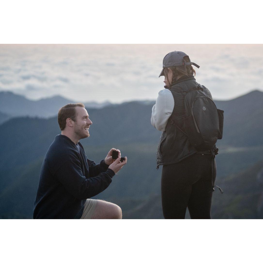 November 2024 - Logan tying his shoe! and proposing! EMILY WAS STOKED!