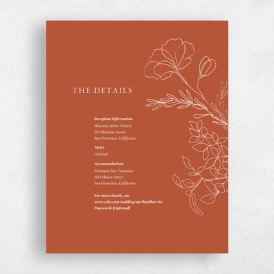 Light Rust, Orange Wedding Enclosure - Essenza